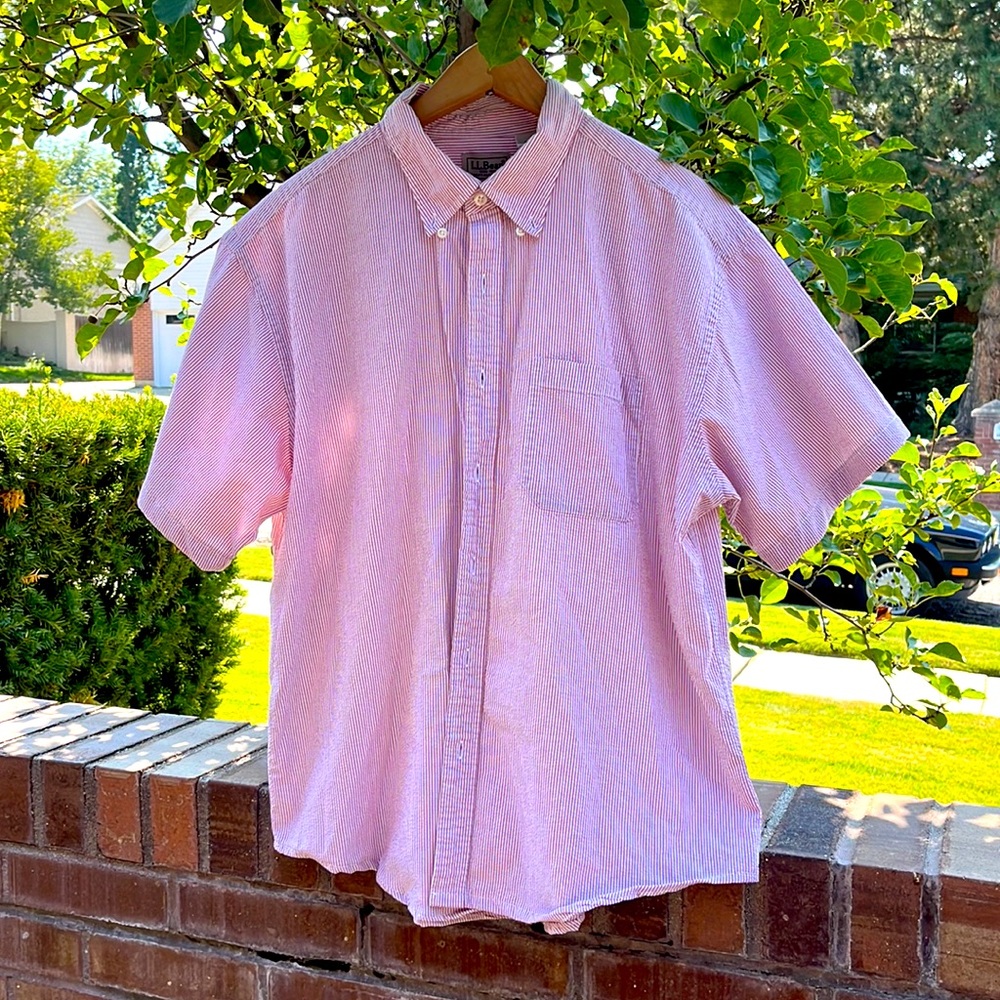 LL Bean Striped Button Down